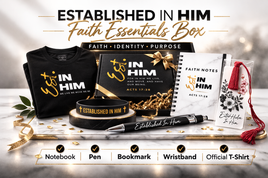 Faith Essentials Box – Established In Him (Includes T-Shirt)